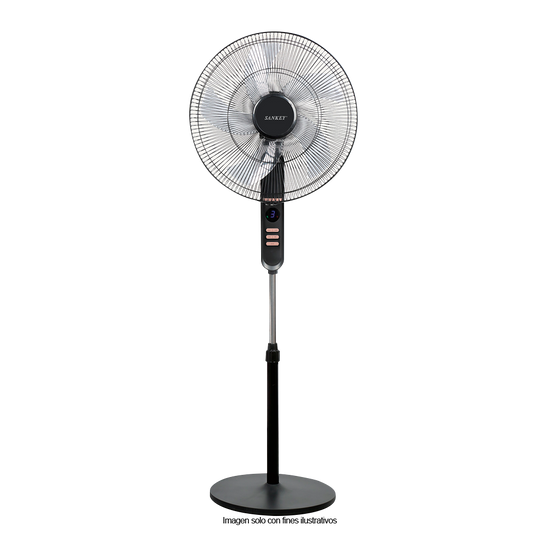 Abanico 18" pedestal FN18ST25RC  Sankey, 3velocidades 5 aspas