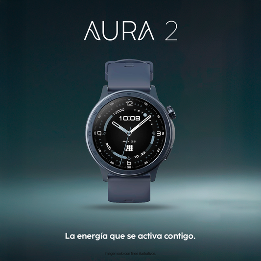 Smartwatch, 1.43”, CT-AURA2, Cubitt, Bluetooth AMOLED con llamadas, color azul