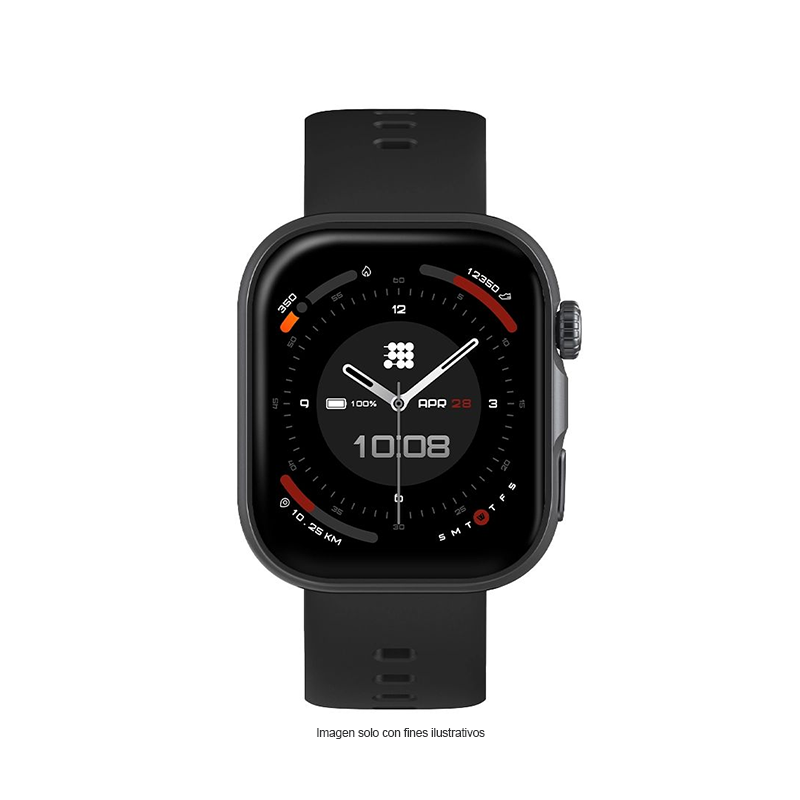 Reloj Inteligente, 1.85”, VIVA Gen2, Cubitt, Bluetooth 3ATM, negro