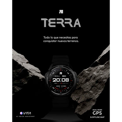 Smartwatch, pantalla AMOLED de 1.48” CT-TERRA1 Cubitt color negro