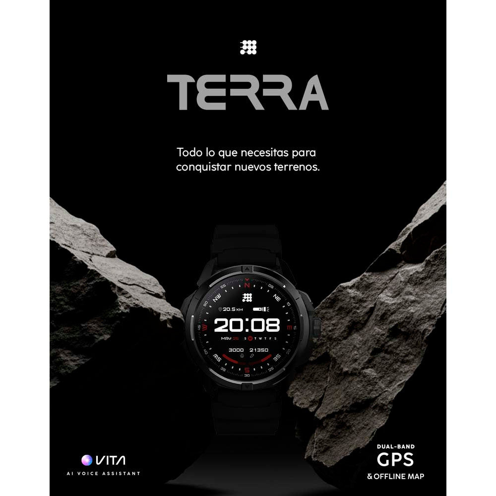 Smartwatch, pantalla AMOLED de 1.48” CT-TERRA1 Cubitt color negro