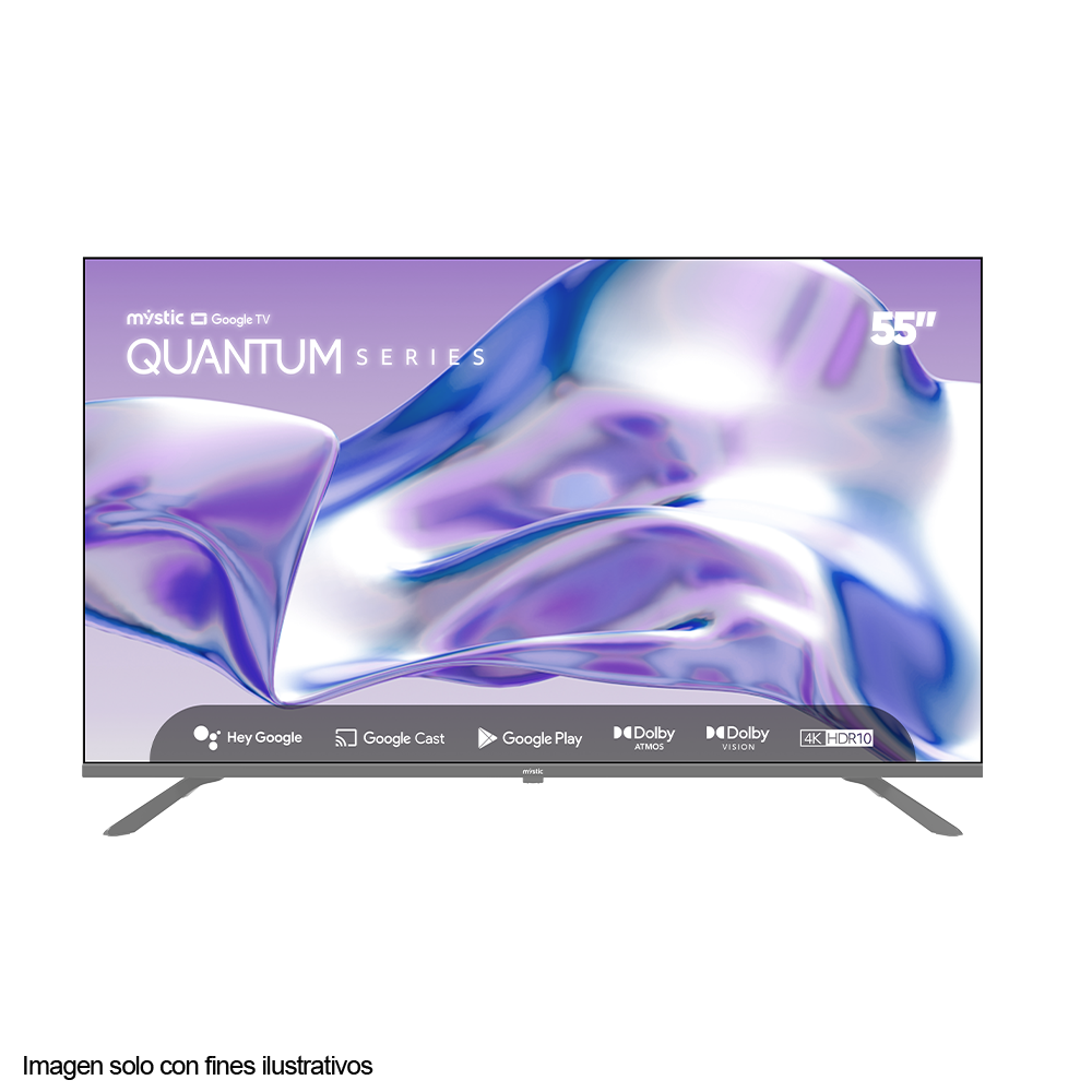 Televisor QLED Smart, 55”, MY-SQG55509, Mystic, 4K HDR Dolby Atmos Google TV