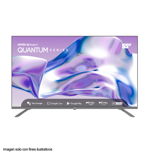 Televisor QLED Smart, 55”, MY-SQG55509, Mystic, 4K HDR Dolby Atmos Google TV