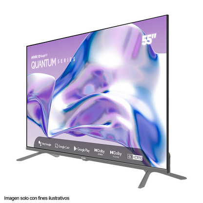 Televisor QLED Smart, 55”, MY-SQG55509, Mystic, 4K HDR Dolby Atmos Google TV