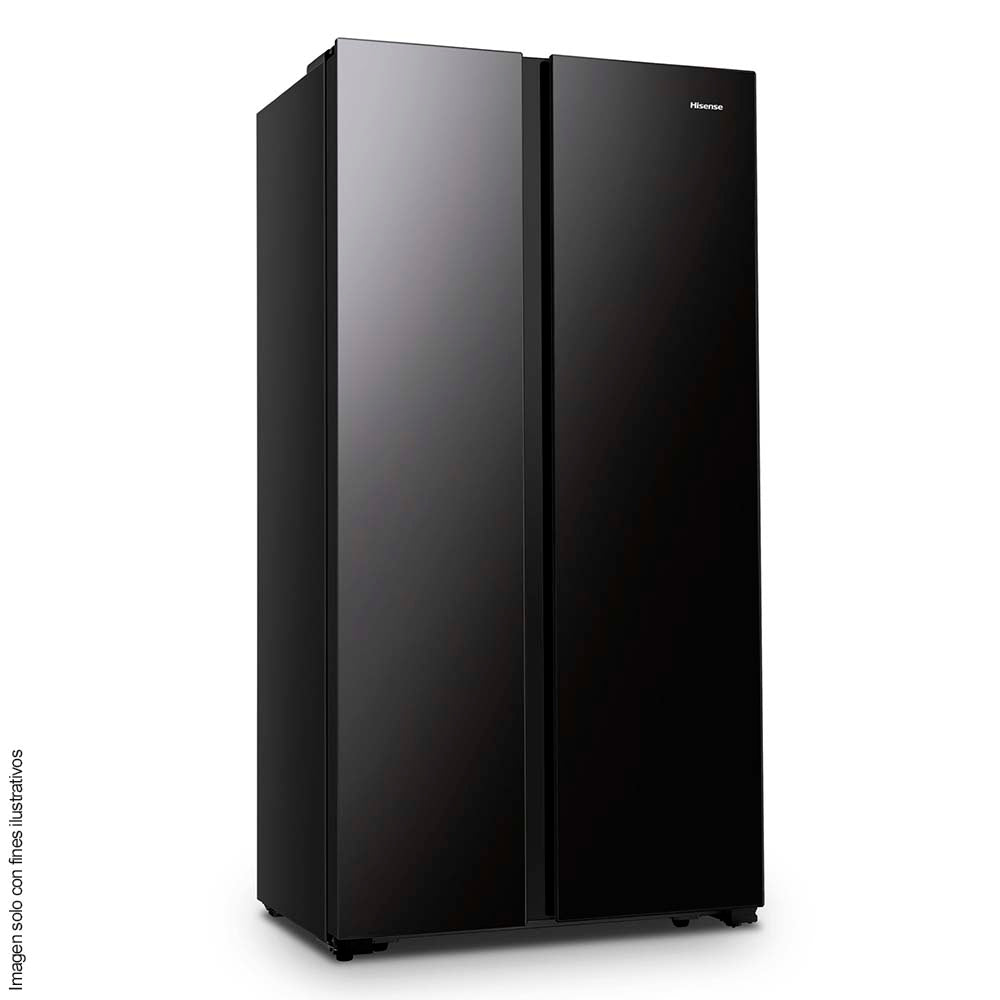 Refrigeradora 18pc Side By Side RS19N6ABI Hisense inverter, color negro