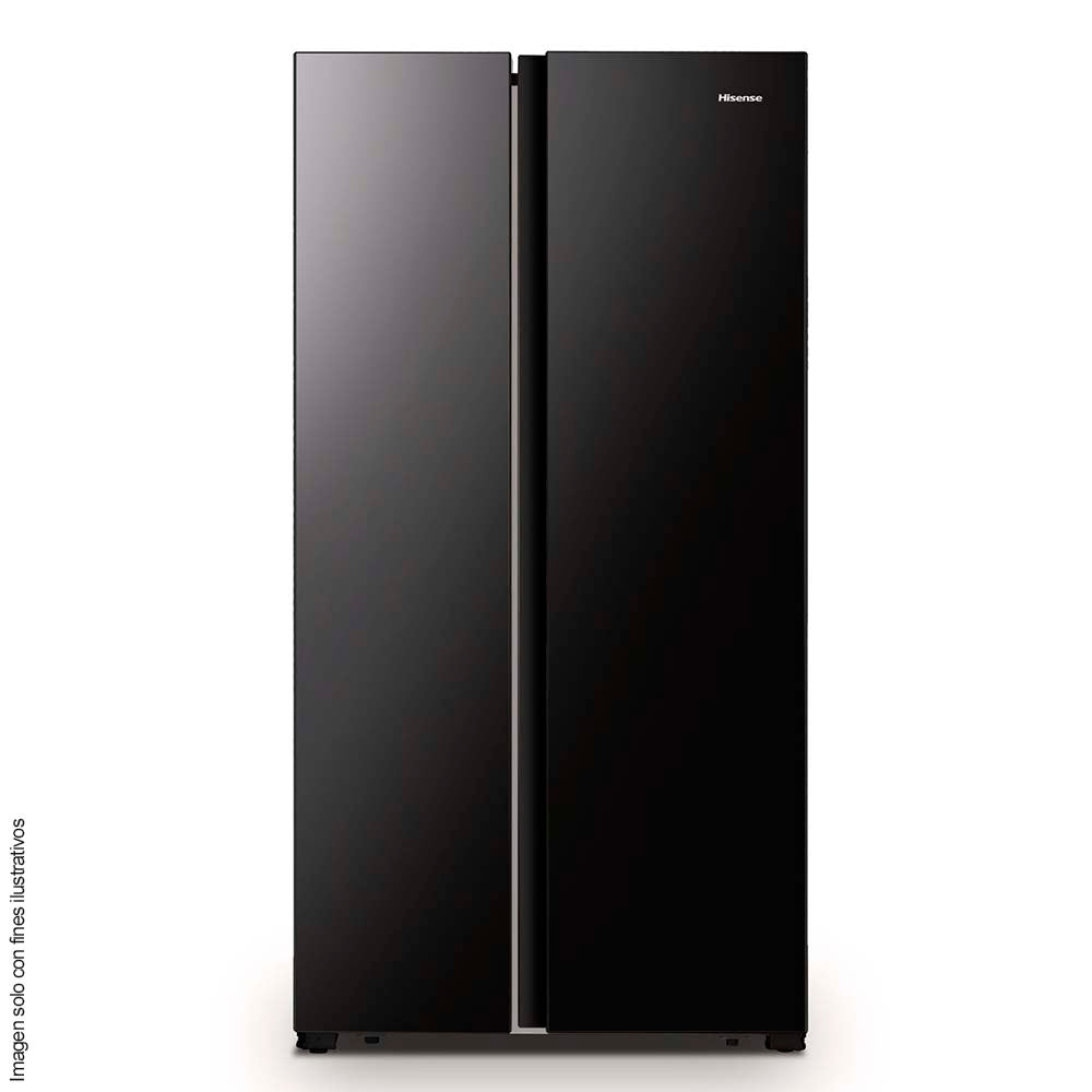 Refrigeradora 18pc Side By Side RS19N6ABI Hisense inverter, color negro