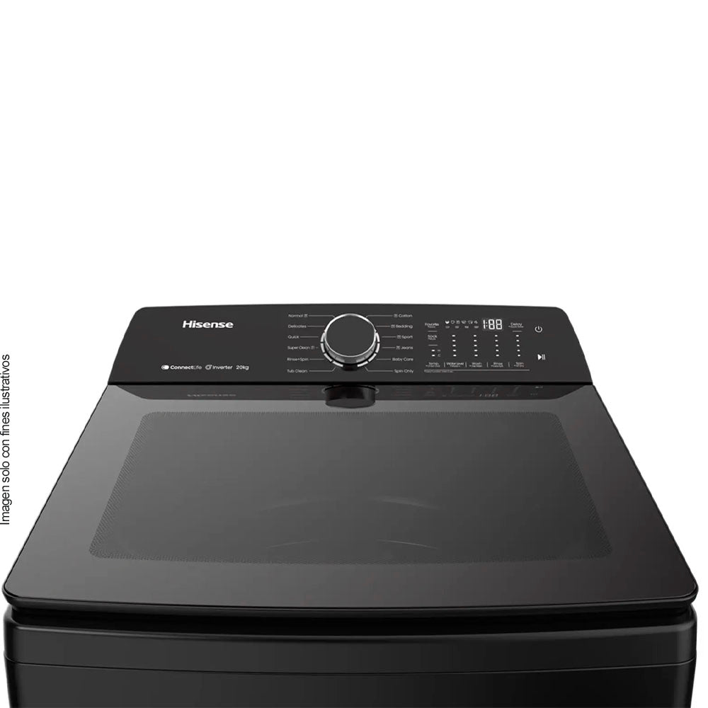 Lavadora automática 20kg WT5I2023DB Hisense color negro