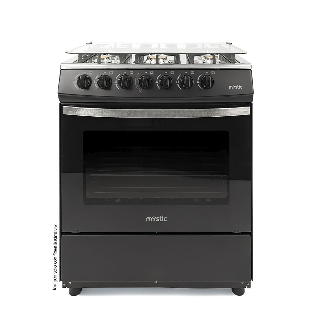 Estufa a gas 30" Agata Plus MY-ST6Q750-PHSC-B, Mystic, 6 quemadores