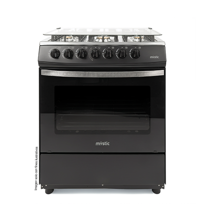 Estufa a gas 30" Agata Plus MY-ST6Q750-PHSC-B, Mystic, 6 quemadores