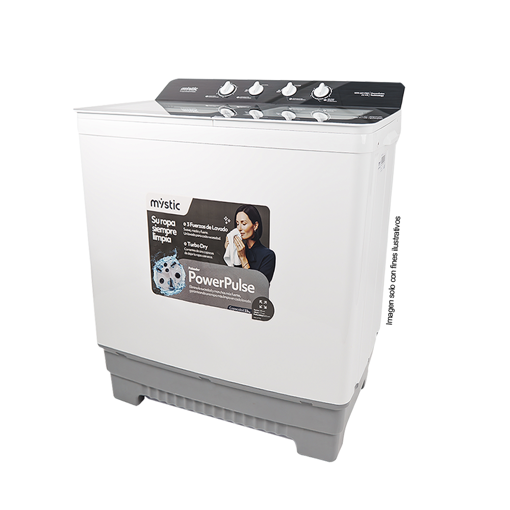 Lavadora Semi automática 18kg WM-1817SS, Mystic, tina acero inoxidable.