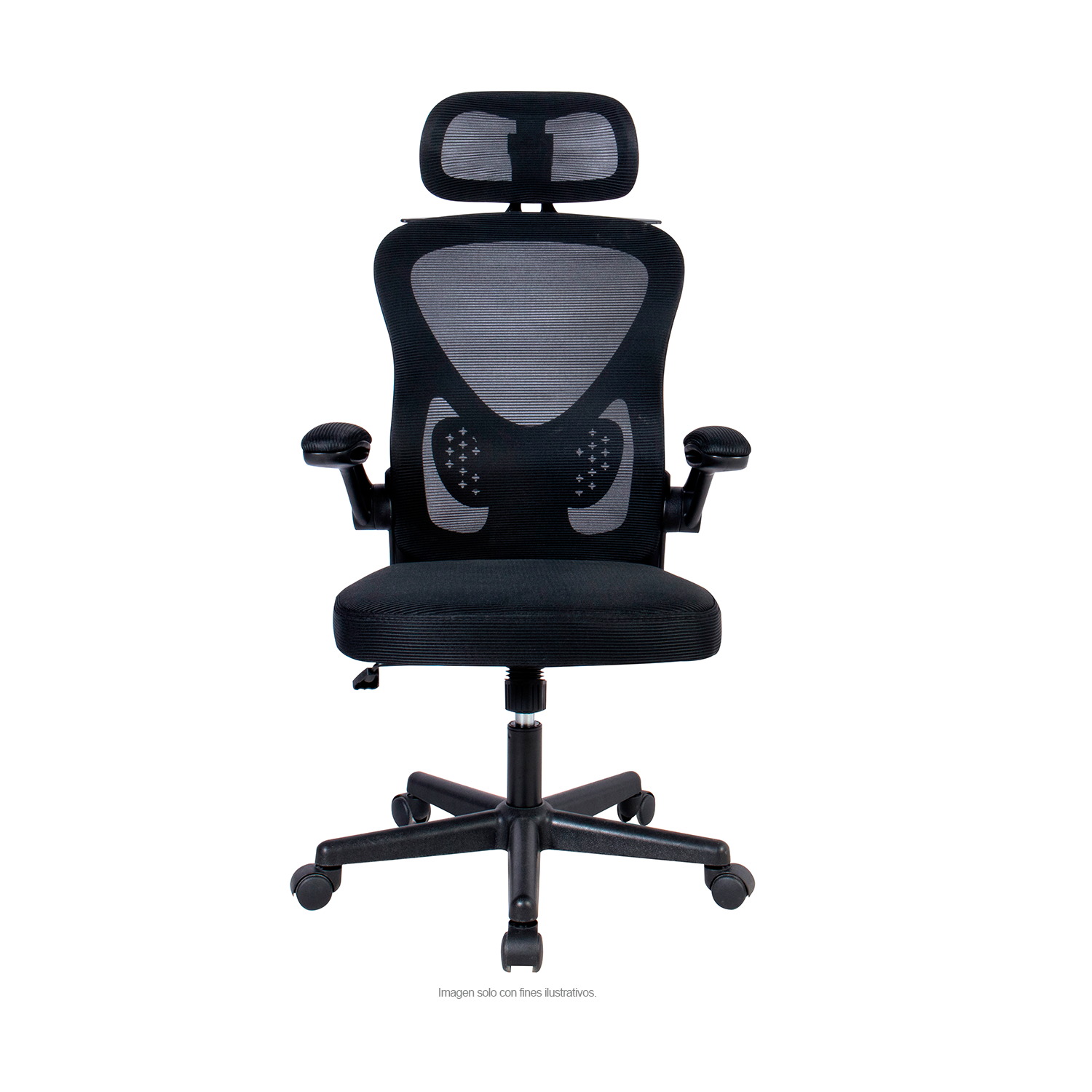Silla de oficina 922, respaldo de malla, color negro