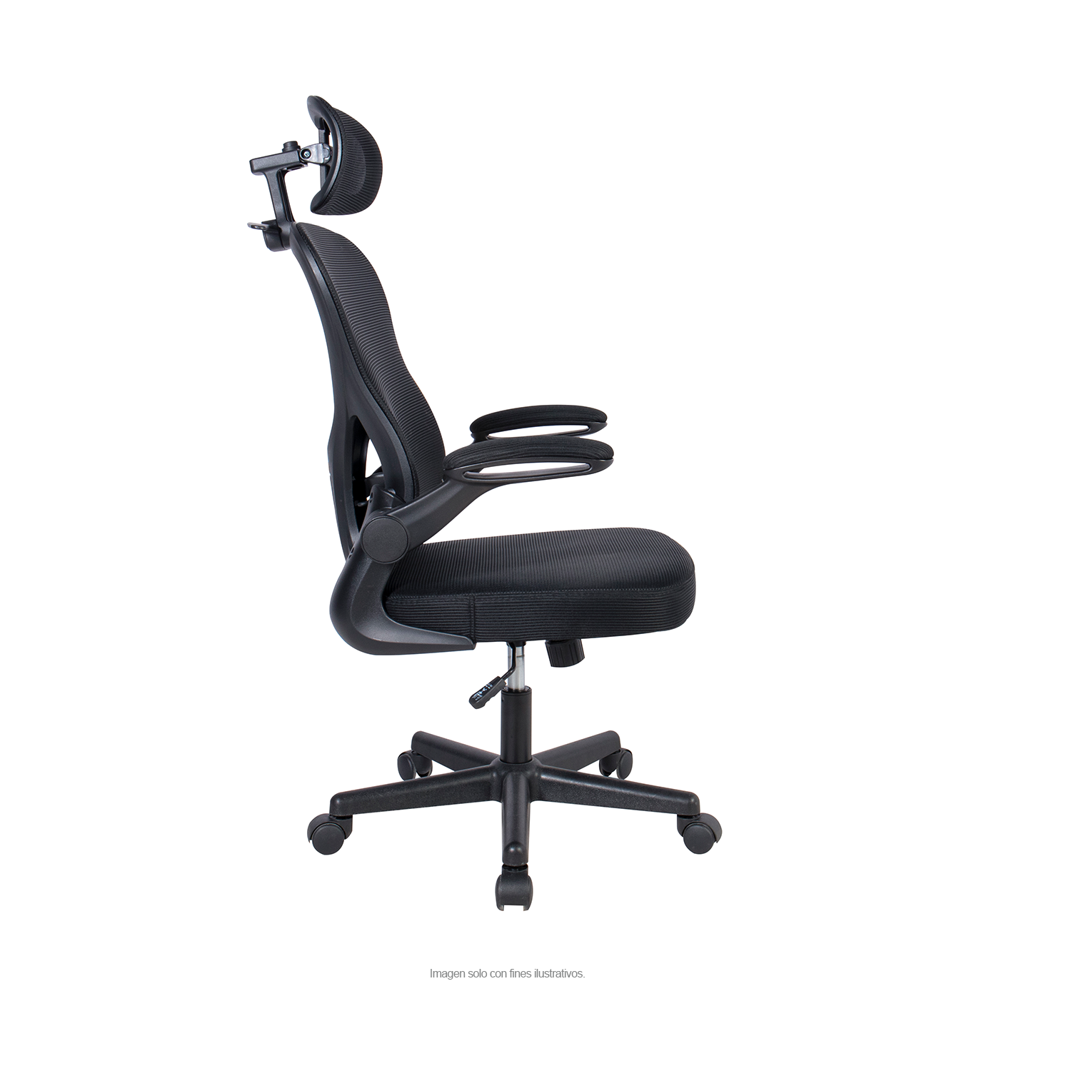 Silla de oficina 922, respaldo de malla, color negro