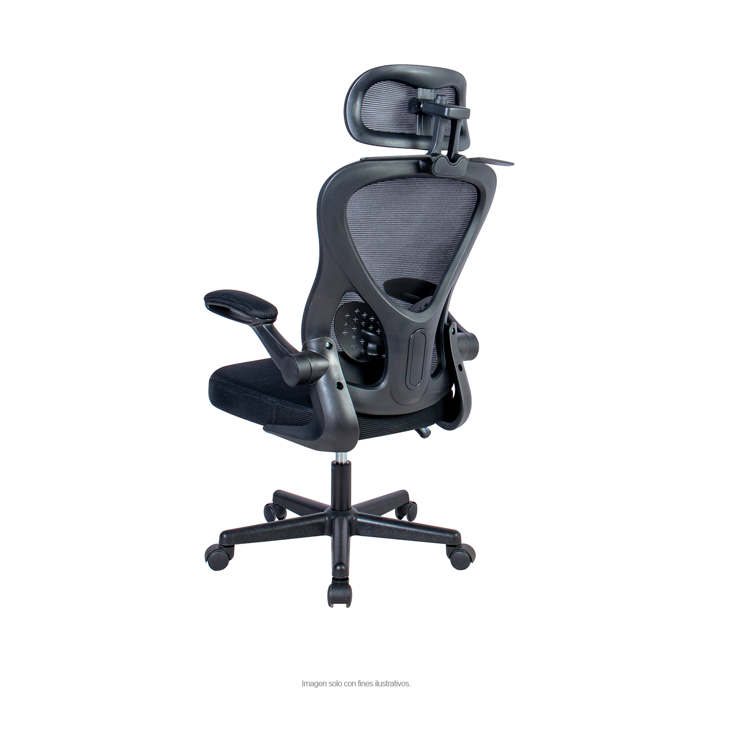 Silla de oficina 922, respaldo de malla, color negro
