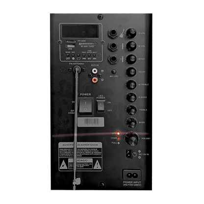 Parlante 15" activo con batería MY-PS508T-LA/BR potencia de 50W (RMS)