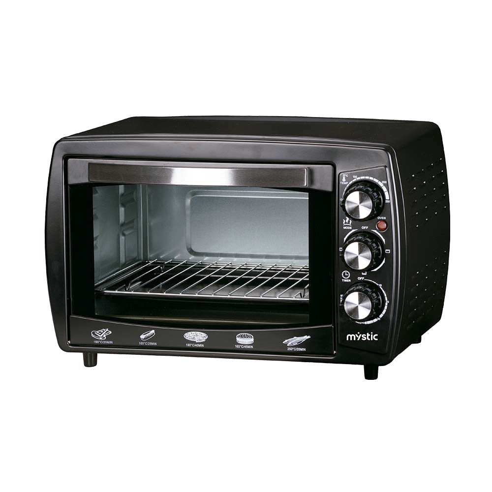 Horno convencional MY-OV105-SL 20 litros 1200W, color negro, Mystic