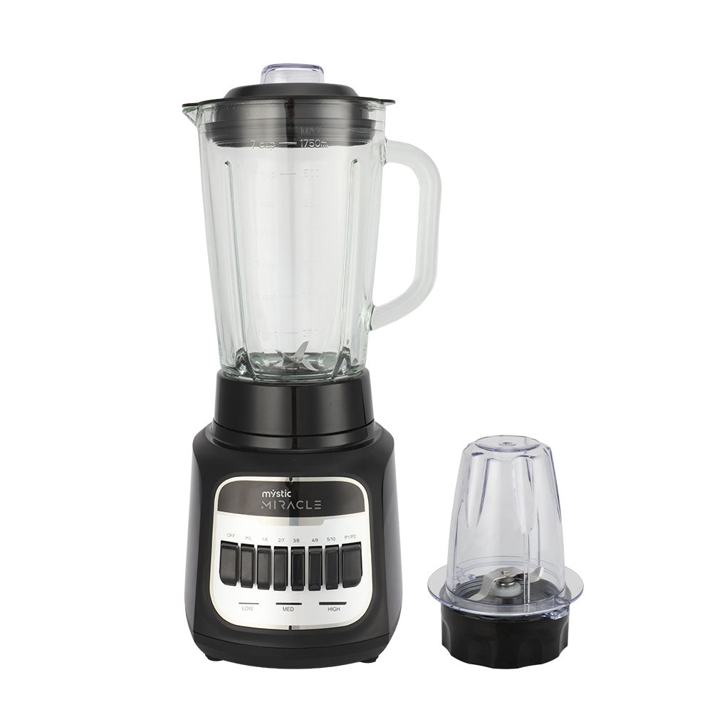 Licuadora 1.7 litros MY-BL600-G Mystic color negro, jarra de vidrio.