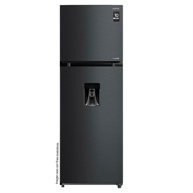 Refrigeradora 9pc Top Mount RF-N267LSS Mystic. No frost inverter color gris nublado.