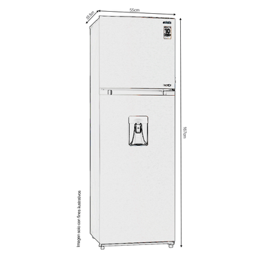 Refrigeradora 9pc Top Mount RF-N267LSS Mystic. No frost inverter color gris nublado.