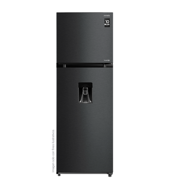 Refrigeradora 8.72pc Inverter RF-NV276LSS Mystic No Frost, color gris nublado, dispensador de agua, control electrónico de temperatura