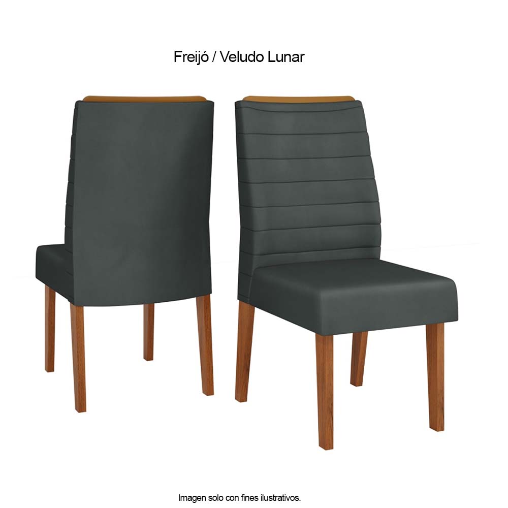 Combo de comedor 4 puestos, mesa Dulce + sillas Ondina