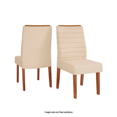 Combo de comedor 6 puestos Mesa modelo DULCE + 6 sillas modelo ONDINA