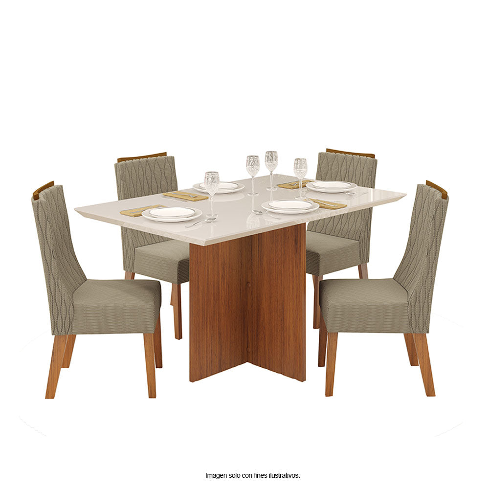 Mesa de comedor Hera + 4 sillas Hera