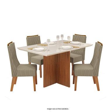 Mesa de comedor Hera + 4 sillas Hera