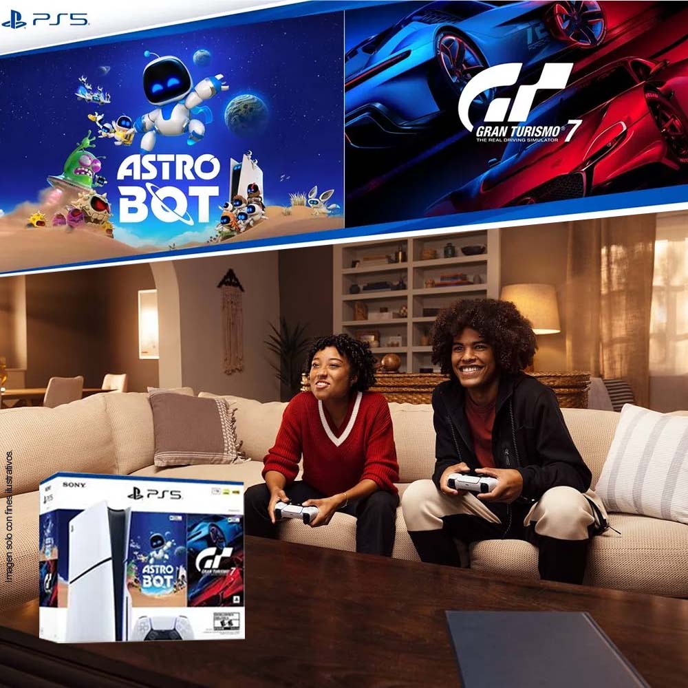 Consola SONY PlayStation5 Disco con ASTRO BOT y Gran Turismo 7