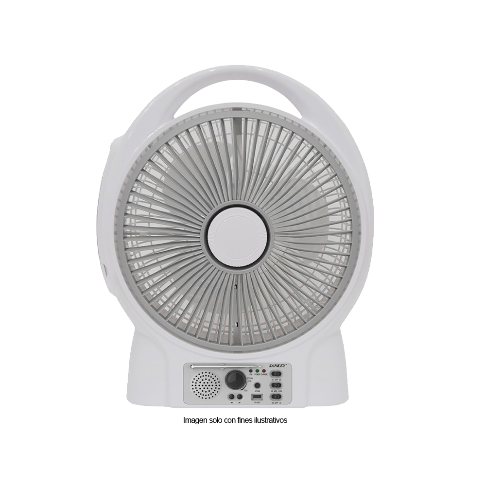 Abanico de mesa recargable FN-12BAT14 color blanco
