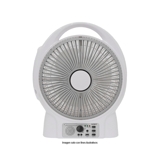 Abanico de mesa recargable FN-12BAT14 color blanco
