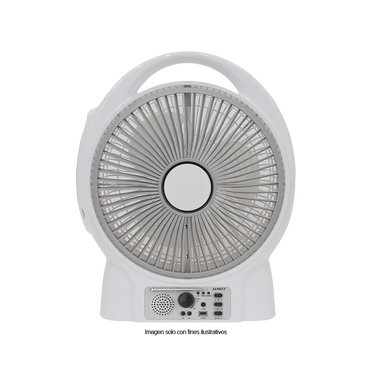 Abanico de mesa recargable FN-12BAT14 color blanco