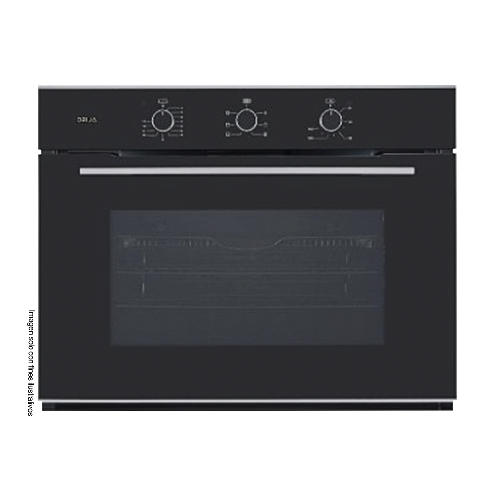 Horno eléctrico empotrable 75.5cm Caribe 76 AIR-A Sistema de convención, capacidad de 78 litros, Drija