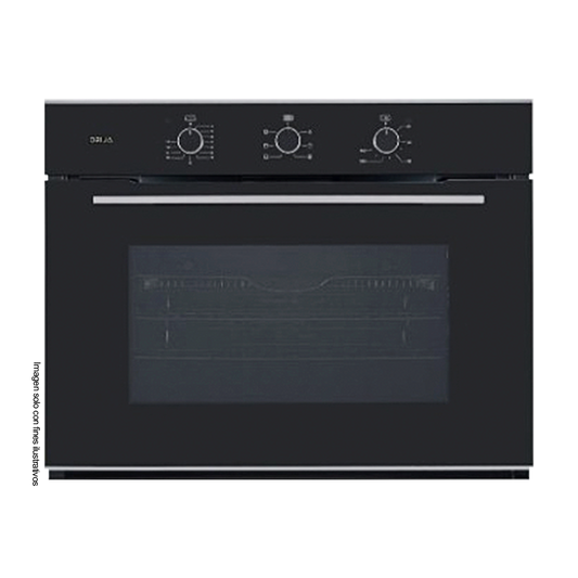 Horno eléctrico empotrable 75.5cm Caribe 76 AIR-A Sistema de convención, capacidad de 78 litros, Drija