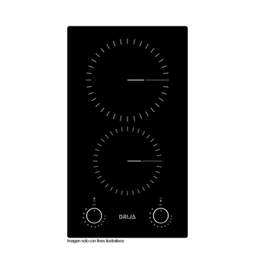 Estufa Vitrocerámica 2 quemadores Bari 30-A Drija