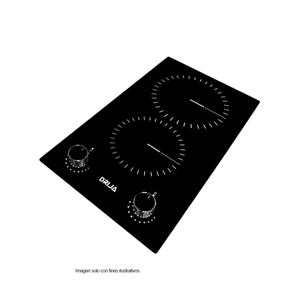 Estufa Vitrocerámica 2 quemadores Bari 30-A Drija