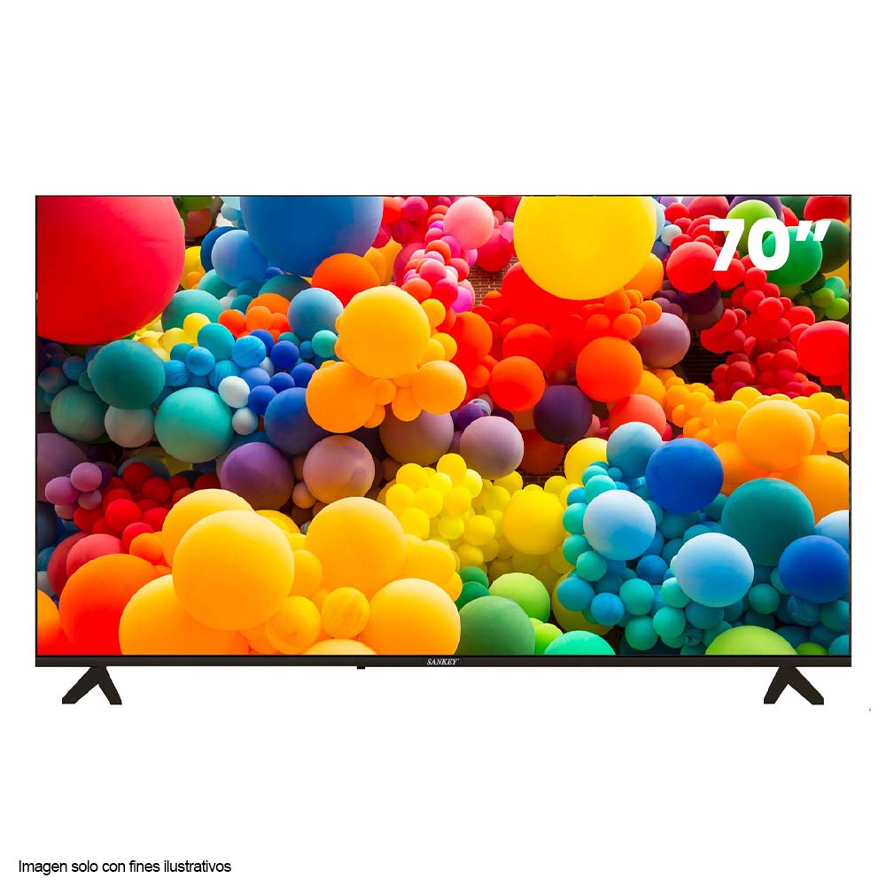 Televisor 70" LED Smart CLEDQ70DL8 Sankey diseño super delgado