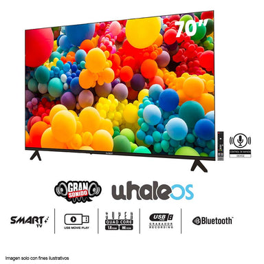 Televisor 70" LED Smart CLEDQ70DL8 Sankey diseño super delgado
