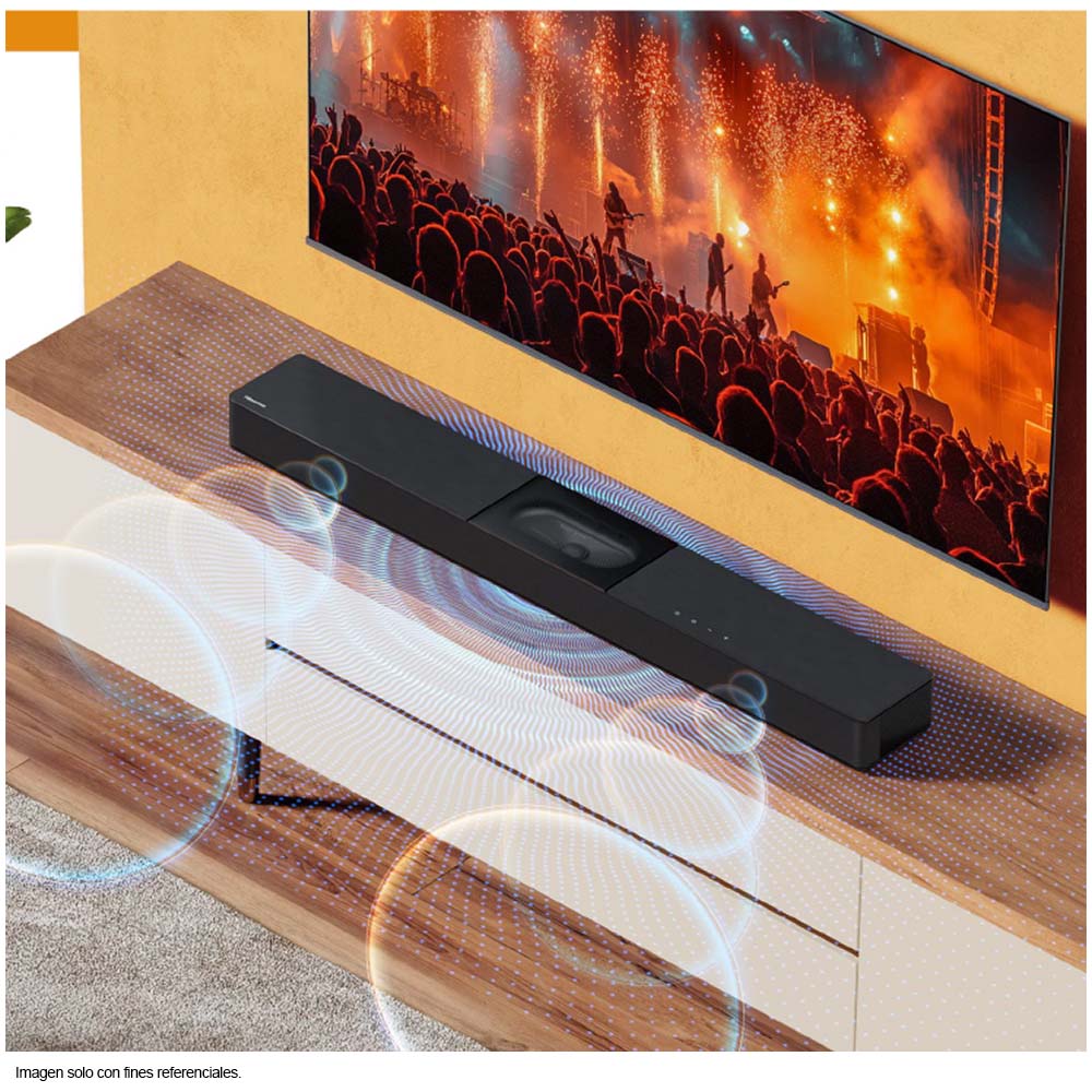 Barra de sonido A620 240W, 2.1CH. Diseño todo en uno Hisense