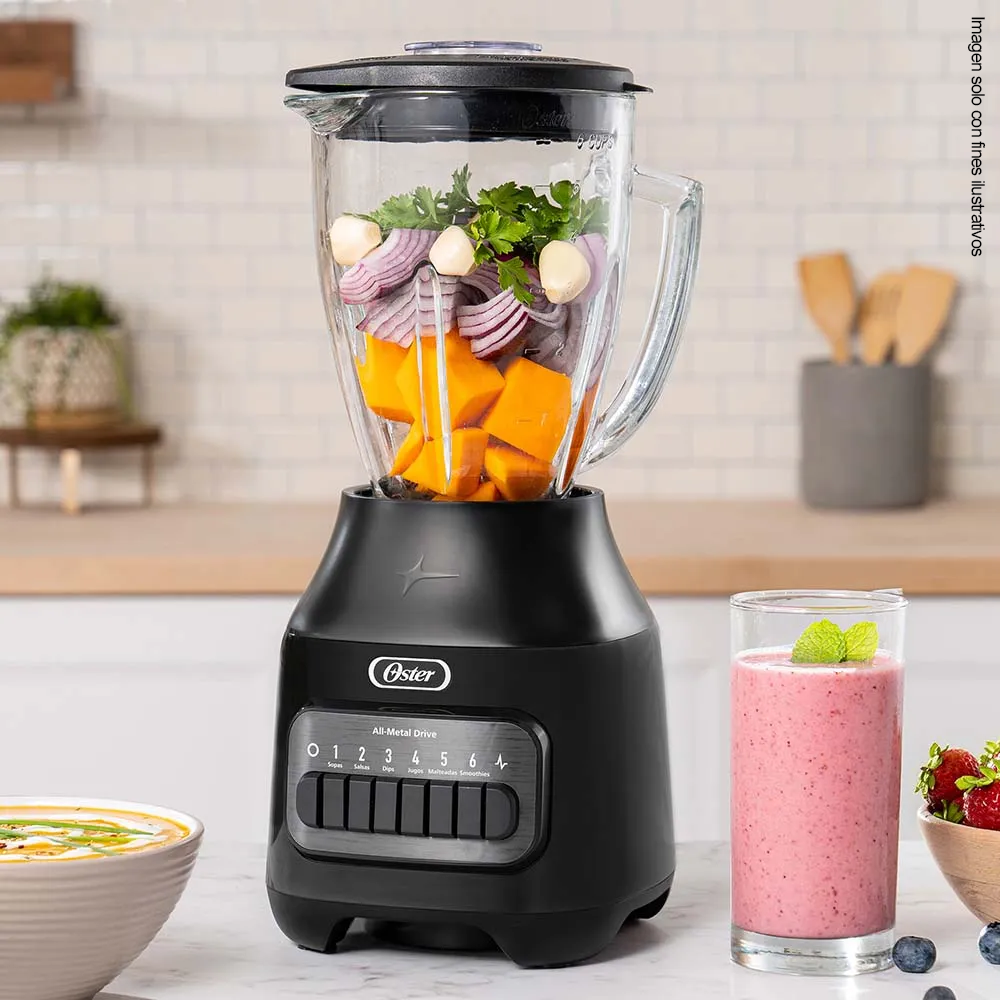 Licuadora 1.5 litros 6 velocidades + pulso BLSTPEG-BPB Oster 800W