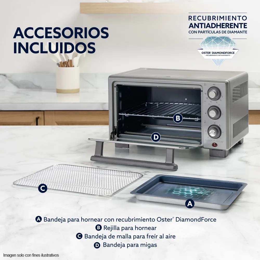 Horno con freidora de aire TSSTTV17MAFNS, 17 litros Oster