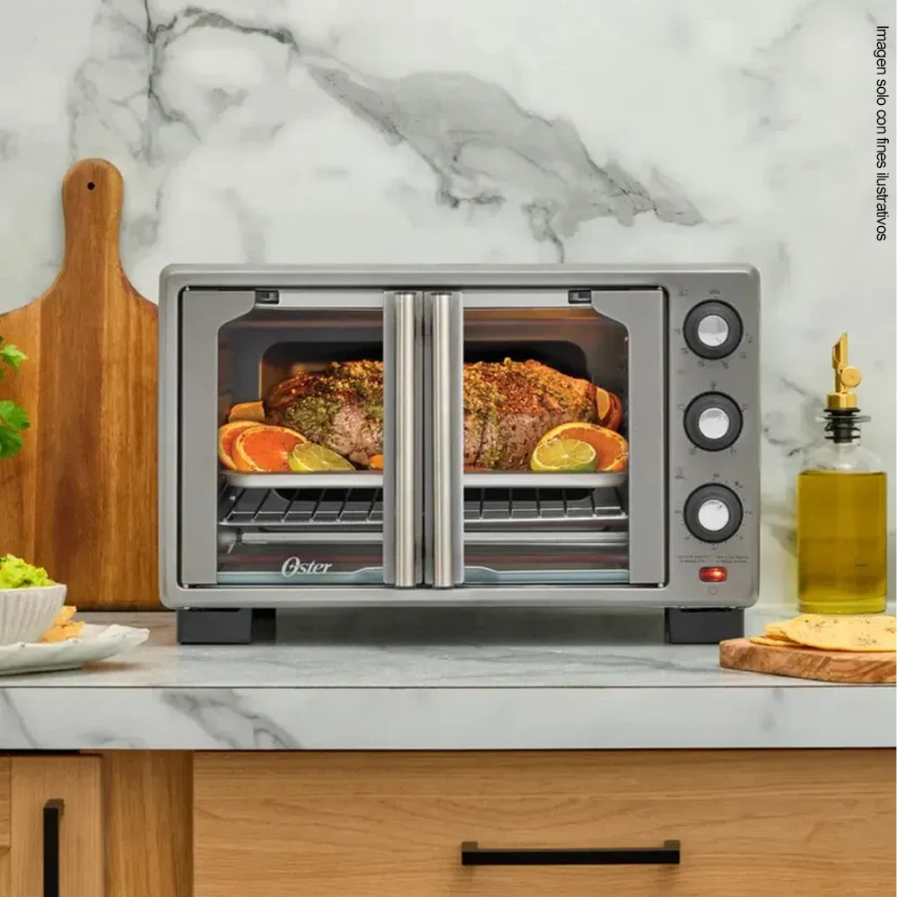 Horno con freidora de aire TSSTTV25FDMAFNS 25 litros Interior antiadherente Oster