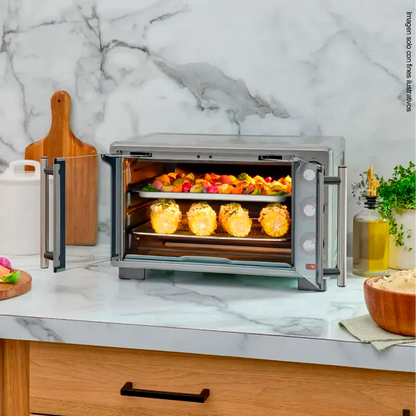 Horno con freidora de aire TSSTTV25FDMAFNS 25 litros Interior antiadherente Oster