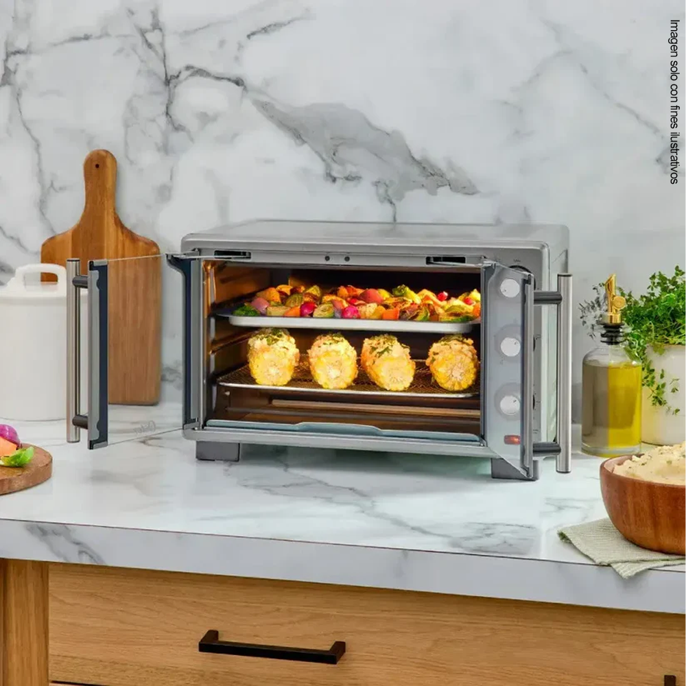 Horno con freidora de aire TSSTTV25FDMAFNS 25 litros Interior antiadherente Oster