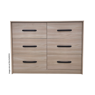 Gavetero 6 cajones TLGV-33SL (D) color arena