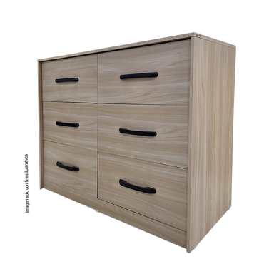 Gavetero 6 cajones TLGV-33SL (D) color arena