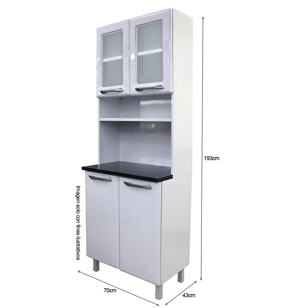 Mueble metálico de cocina tipo gabinete, kit doble de metal TLKD-2VBB (D)