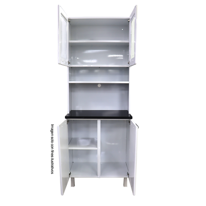 Mueble metálico de cocina tipo gabinete, kit doble de metal TLKD-2VBB (D)