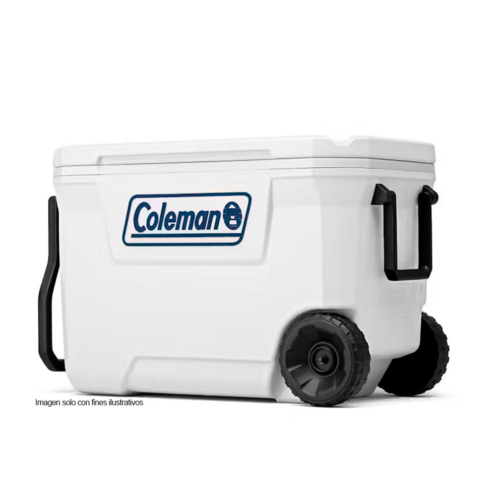 Hielera Coleman 62 Qts, Serie 316, con ruedas color blanco