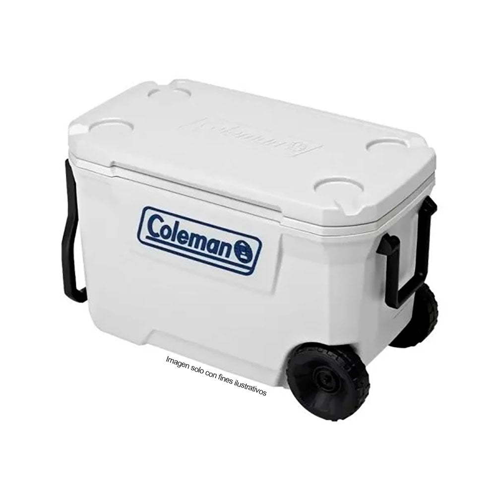 Hielera Coleman 62 Qts, Serie 316, con ruedas color blanco