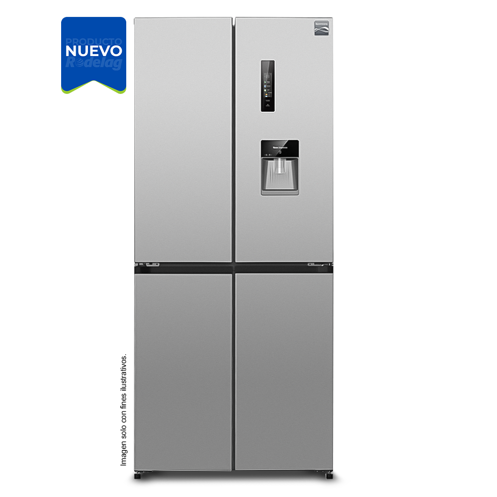 Refrigeradora 15pc NME15FDWD kenmore, 4 puertas French Door, con dispensador de agua, tecnología inverter.